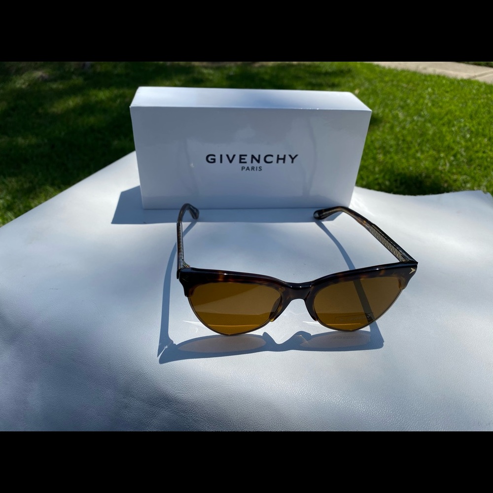 Givenchy Dark Havana & Brown Cat Eye Sunglasses - Picture 4 of 9